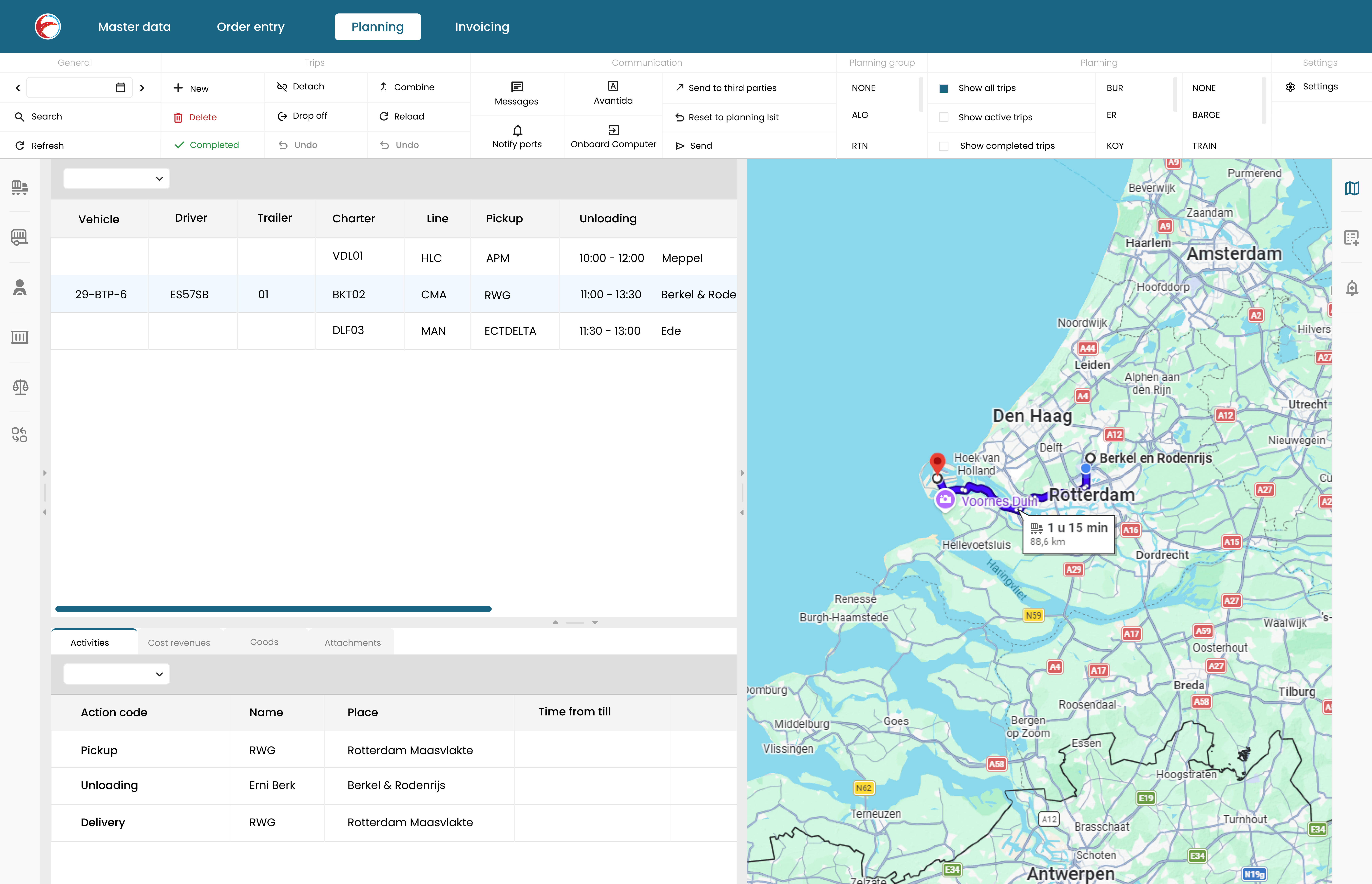 e-Lips TMS PTV kaart